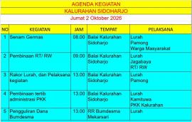 AGENDA 2 OKTONER 2026